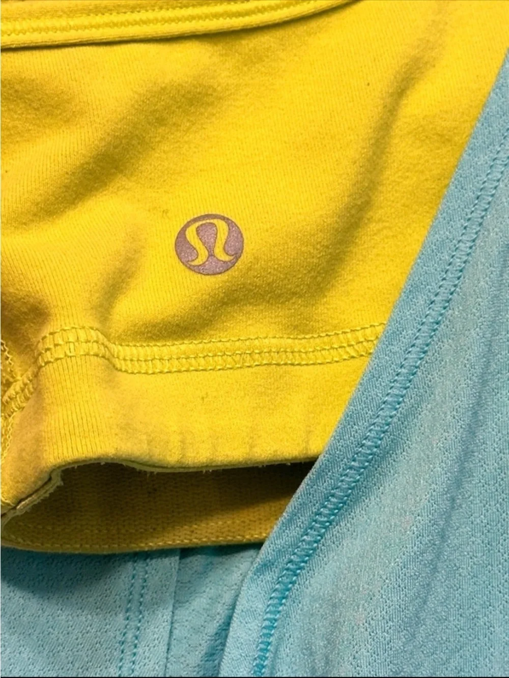 lululemon athletica Yellow and Light Blue Racerback Tank Dress
